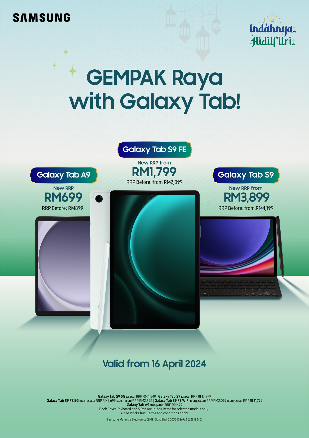samsung reprices their tablets again, galaxy tab a9 lte now cheaper by rm200