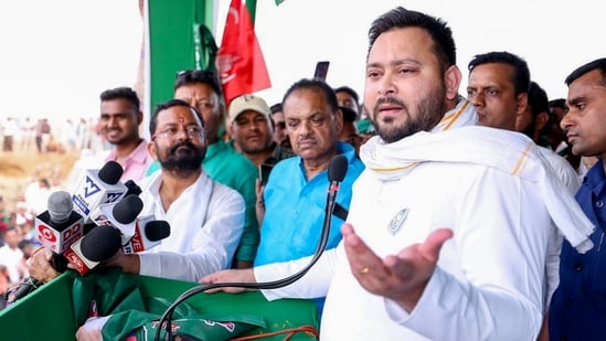 'why pm modi not taking action?': tejashwi yadav rakes up bjp leaders' remarks on constitution