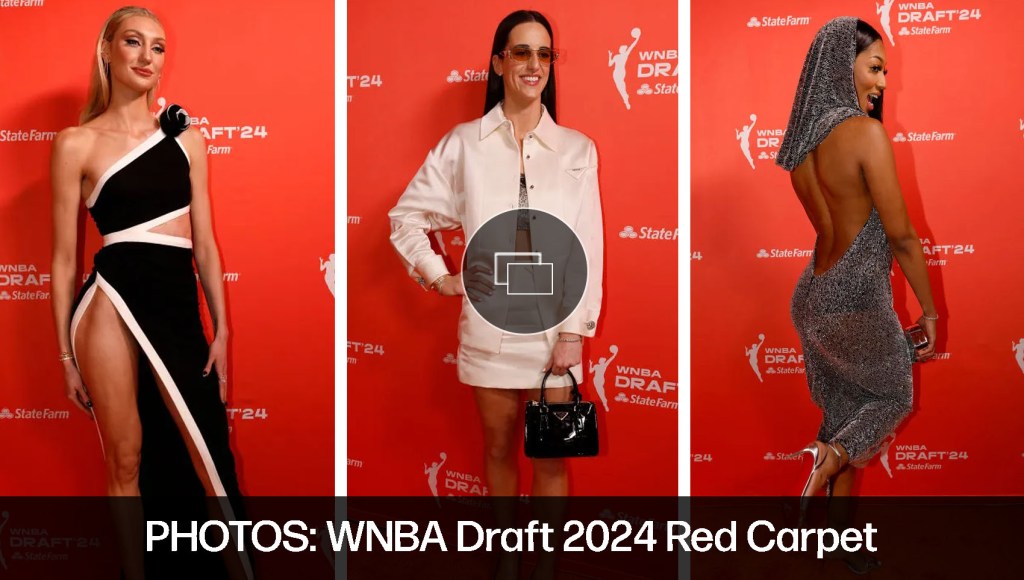 cameron brink channels the black-and-white trend in asymmetrical balmain dress at the 2024 wnba draft