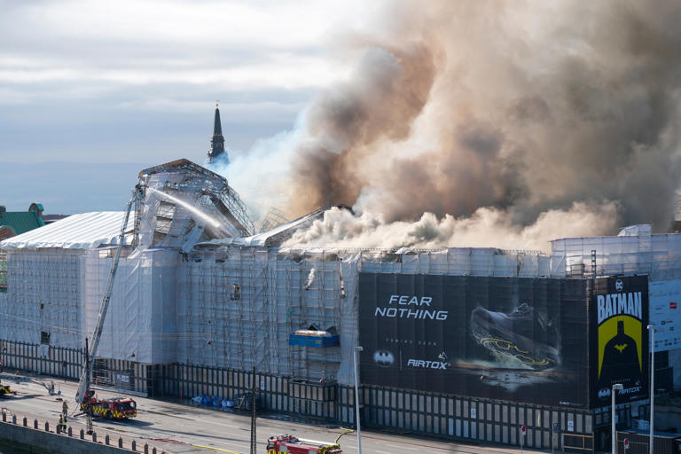 Copenhagen Fire: Spire Of Historic Stock Exchange Collapses In Inferno