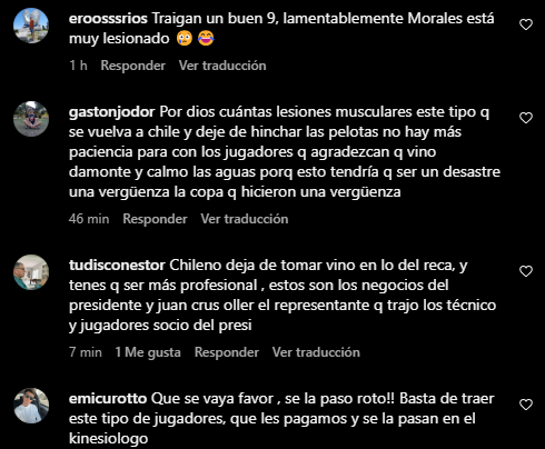 sarmiento de argentina publicó una foto de iván morales y así reaccionaron los hinchas