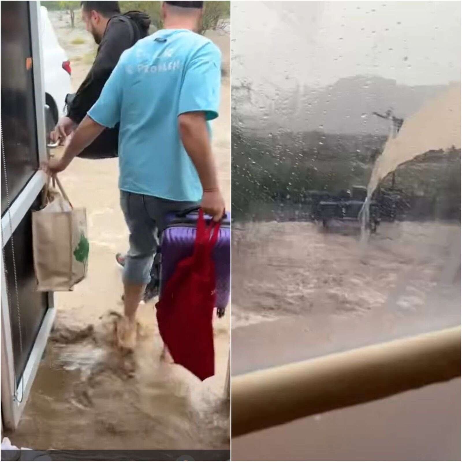 dubai: couples rescued as heavy rains flood resort during staycation