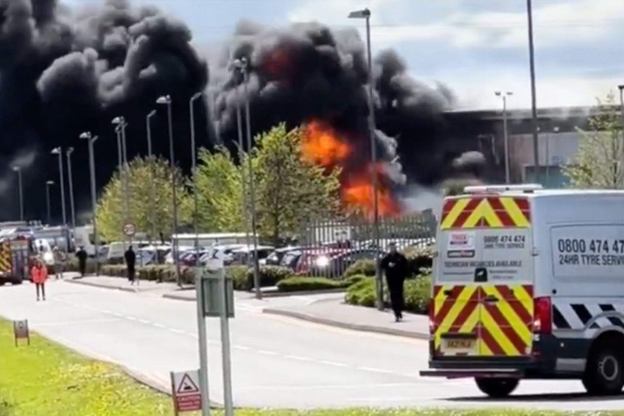 huge fire rips through evri depot in avonmouth as smoke seen for miles