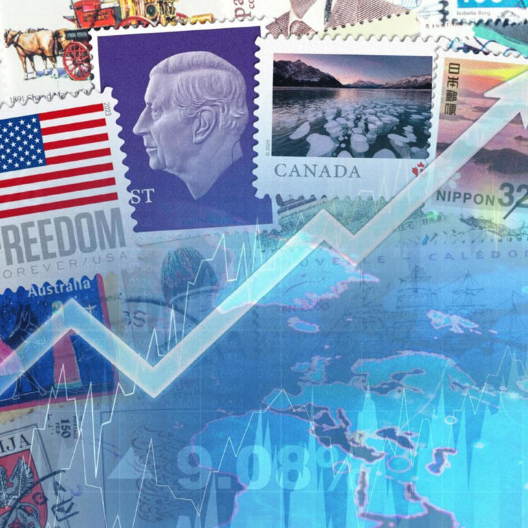 How do U.S. stamp prices compare with postage costs in other