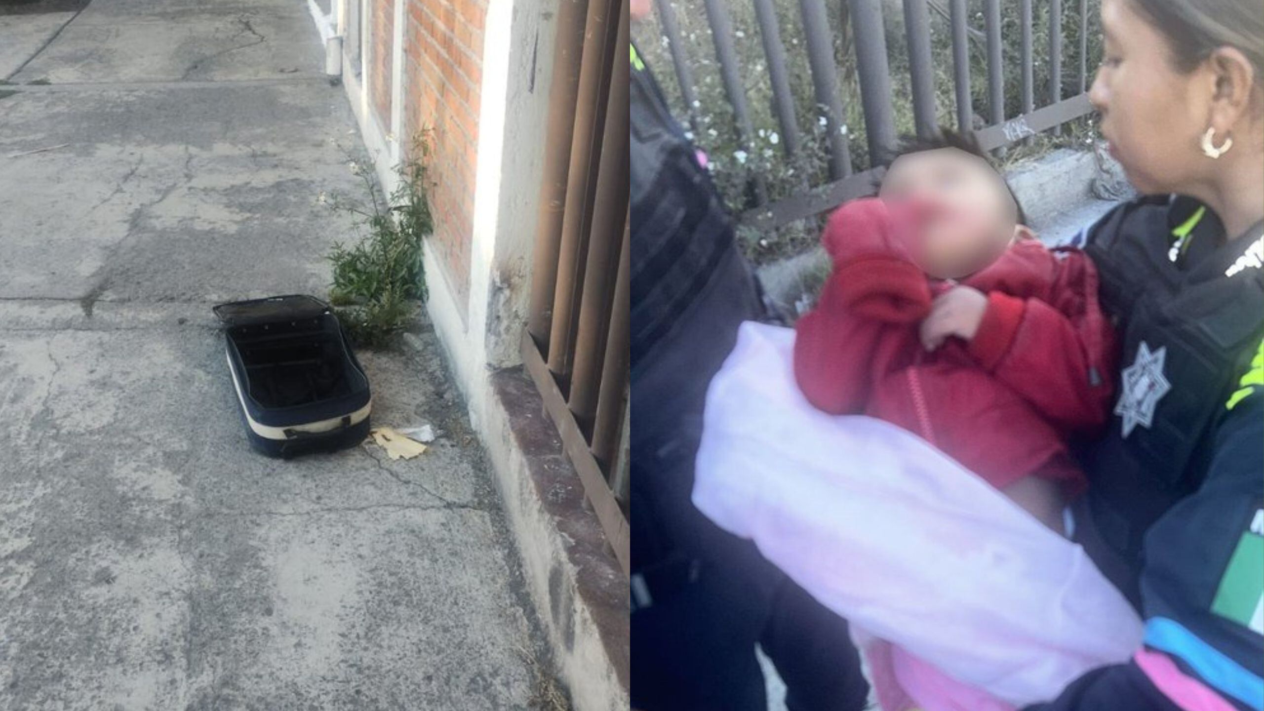 ¡indignante! en plena calle, abandonan a un bebé de dos años: estaba en una maleta