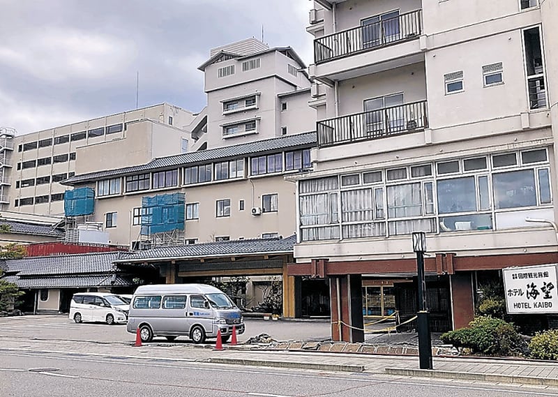 和倉で建物修繕の動き ホテル海望が外壁工事