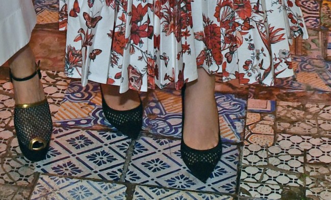 kai schreiber takes the mesh flat trend for a spin at the dior show in brooklyn