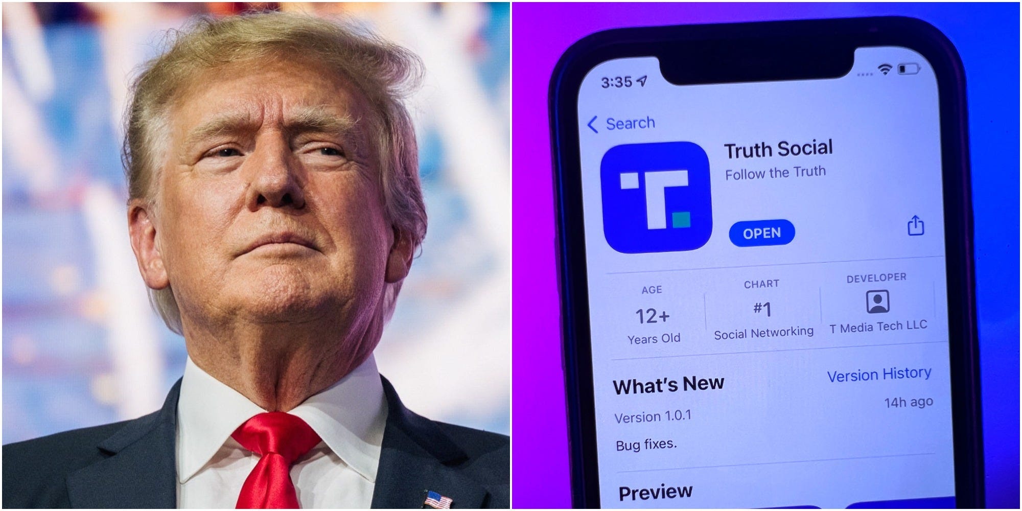 microsoft, here's how users on truth social are feeling about trump media's steep stock decline