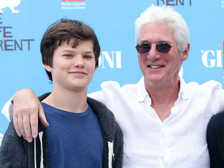 Stefania D'Alessandro/WireImage Richard Gere and son Homer