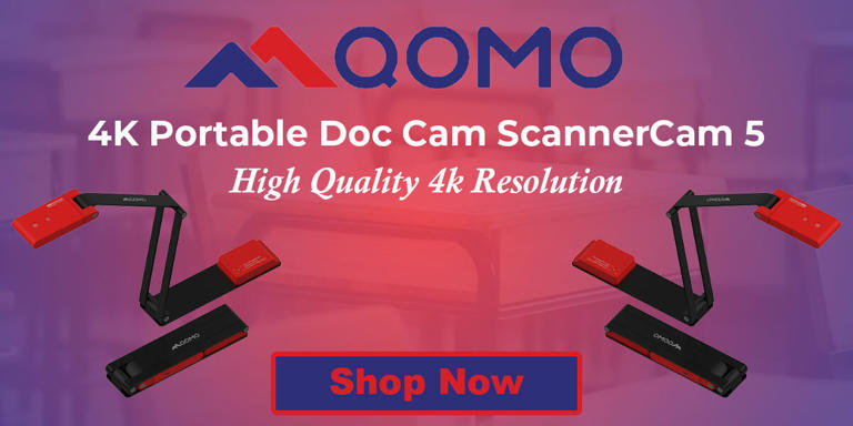 QOMO 4K PORTABLE DOC CAM SCANNERCAM 5