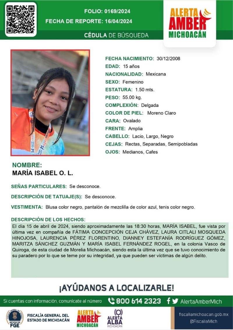 michoacán: desaparecen 7 adolescentes en la ciudad de morelia, fueron vistas en la vasco de quiroga