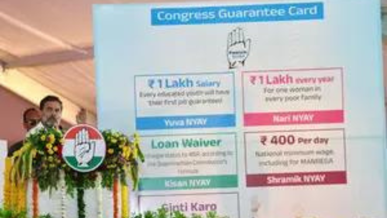 congress 'guarantee cards' amount to bribery, stop distribution: bjp to ec