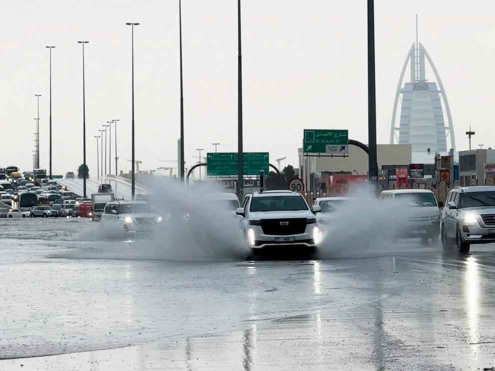 dubai sees severe flooding after getting 2 years' worth of rain in 24 hours