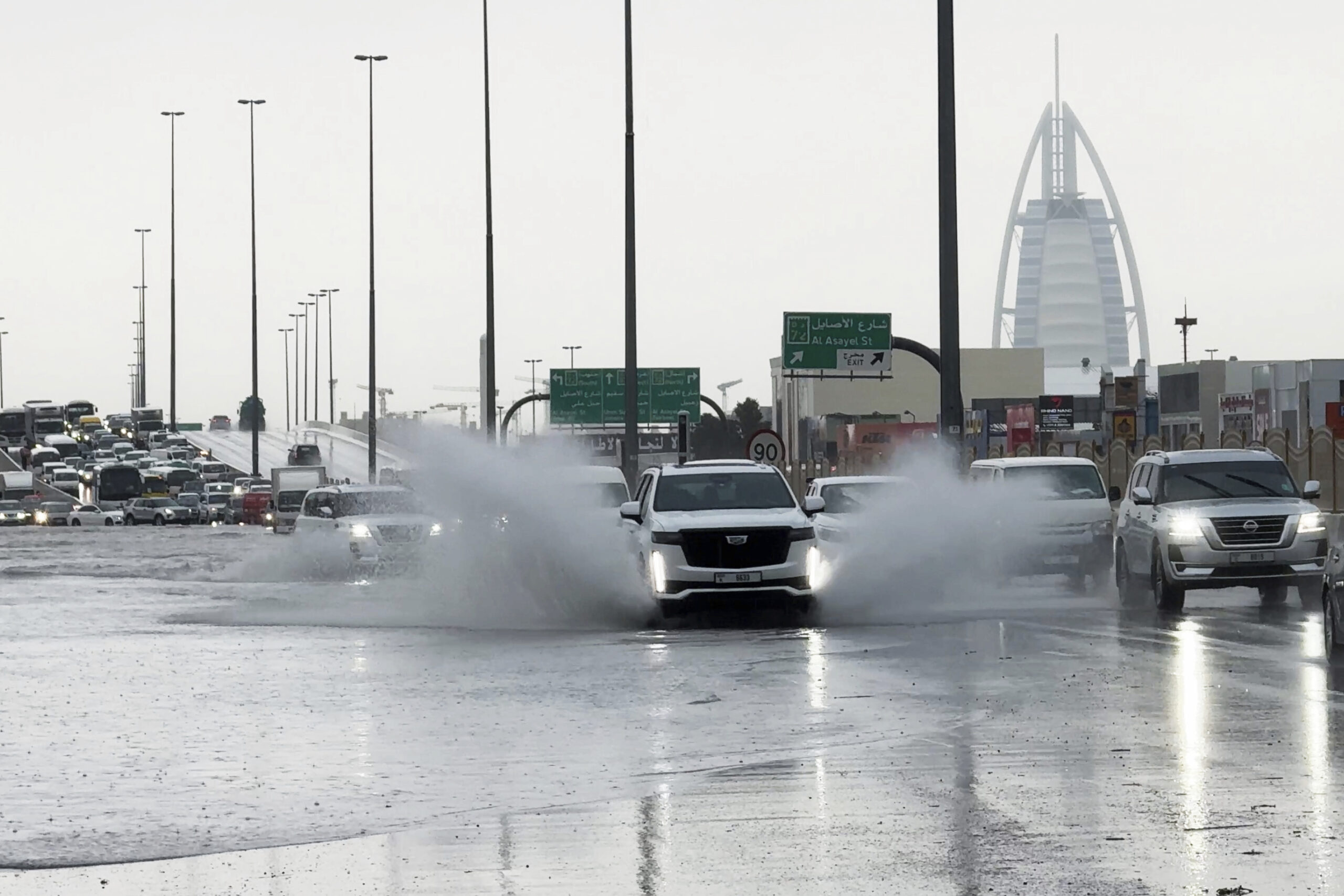 dubai airport diverts flights as ‘exceptional weather’ hits gulf