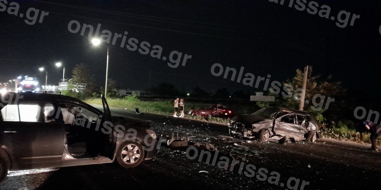 τροχαίο ατύχημα στη λάρισα: σφοδρή σύγκρουση οχημάτων -τέσσερις τραυματίες [εικόνες]