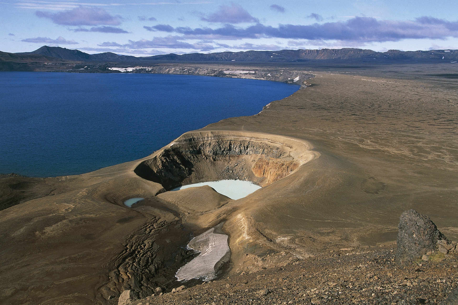 <p>Askja Volcano is an active volcano situated in a remote part of the central highlands of Iceland. Askja last erupted in 1961. The moonlike region was used by NASA during training for the Apollo program to prepare astronauts for the lunar missions.</p><p>You may also like:<a href="https://www.starsinsider.com/n/255061?utm_source=msn.com&utm_medium=display&utm_campaign=referral_description&utm_content=701215en-us"> How much do Australian police make?</a></p>