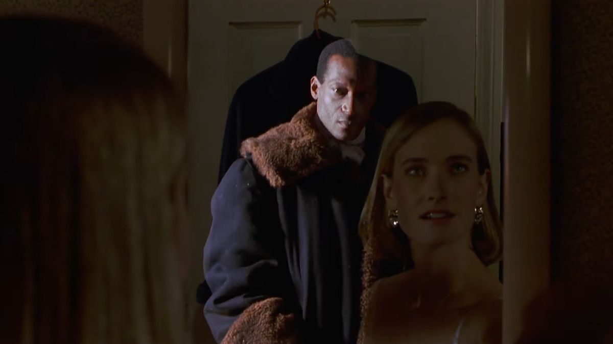 <p>                     Say his name in the mirror five times - if you dare. Based on a short story by Clive Barker, Bernard Rose’s 1992 film Candyman tells of a spectral entity - an African-American man from the 19th century, killed over an interracial affair with a white woman - who is summoned by verbal chants of his name in front of a mirror. With a smoldering Tony Todd in the lead role, Candyman lives up to the legacy of horror as a way of using monsters to explore what <em>really</em> scares us; in this case, it’s the things from our past we dare not speak.                   </p>