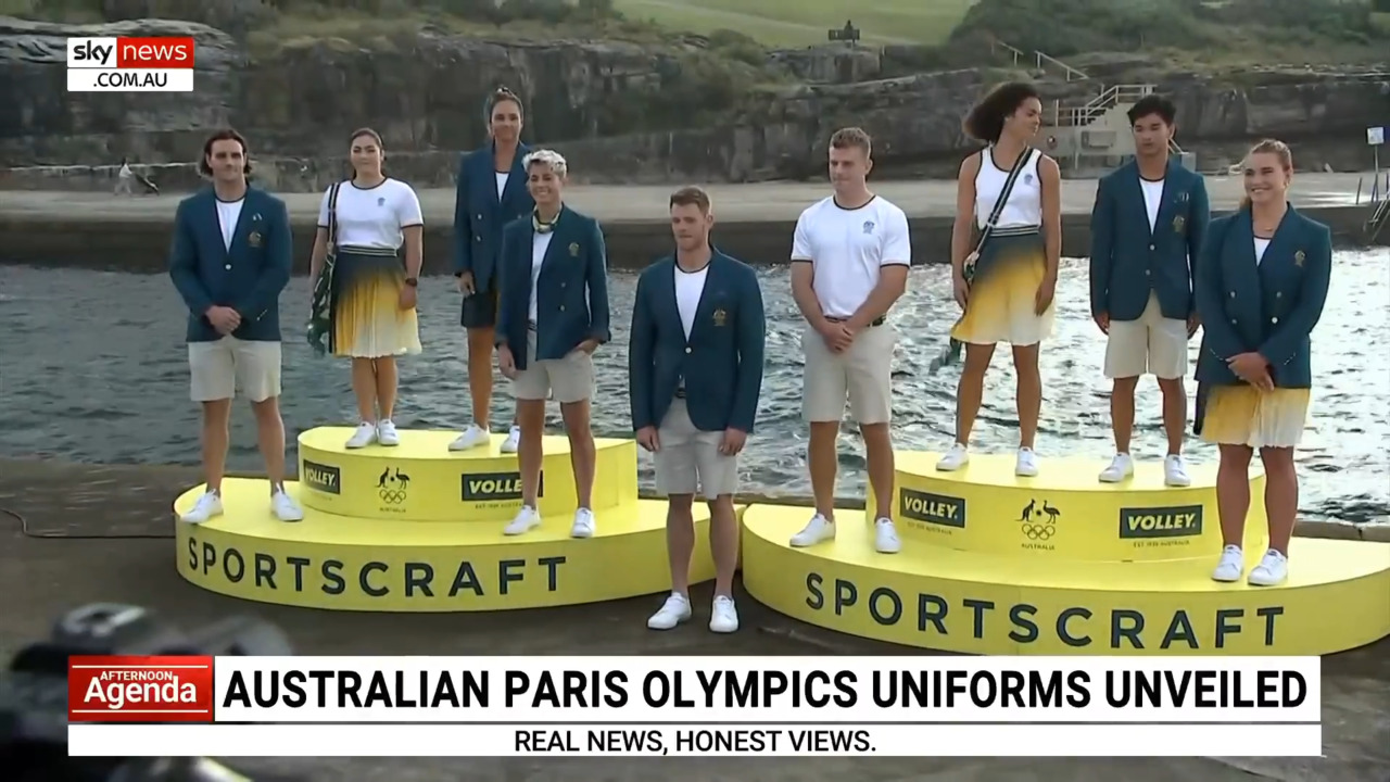 australia unveils 2024 paris olympic uniforms