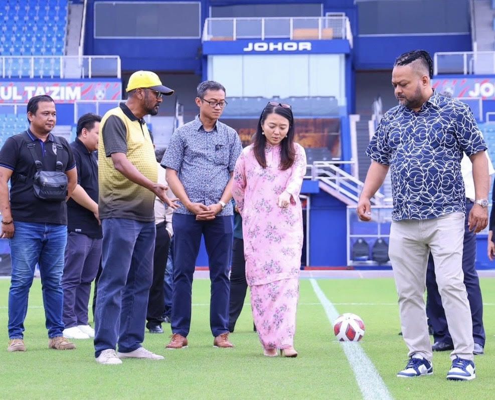 johor regent donates new turf to bukit jalil national stadium for second time
