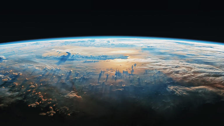 The Earth viewed from the orbit