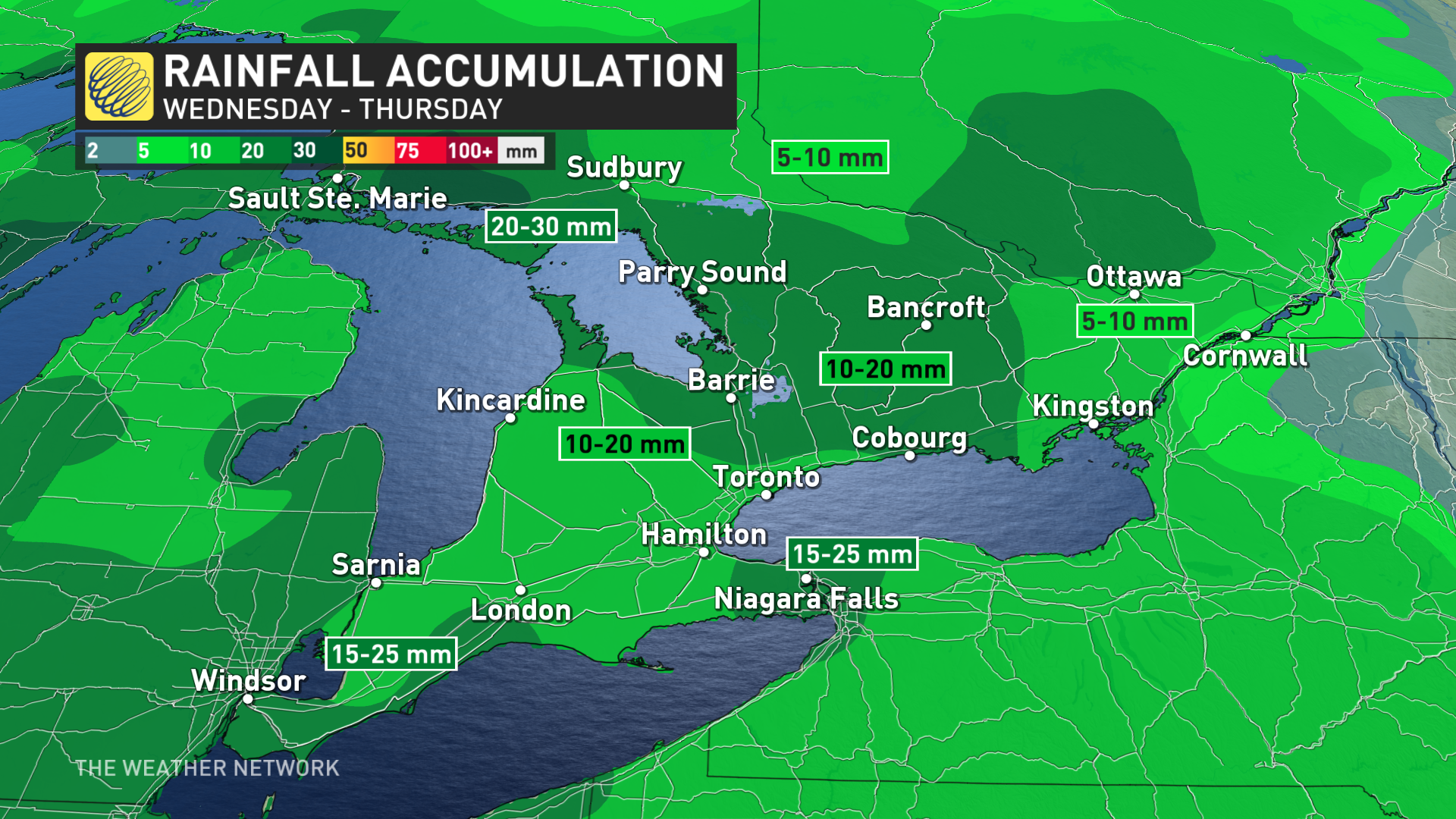 rounds of rain, thunderstorms hit ontario, risk for large hail and strong winds