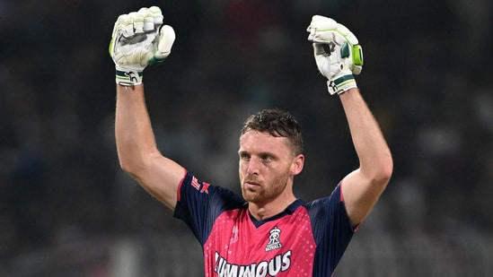 Jos Buttler's rare animated celebration says it all.