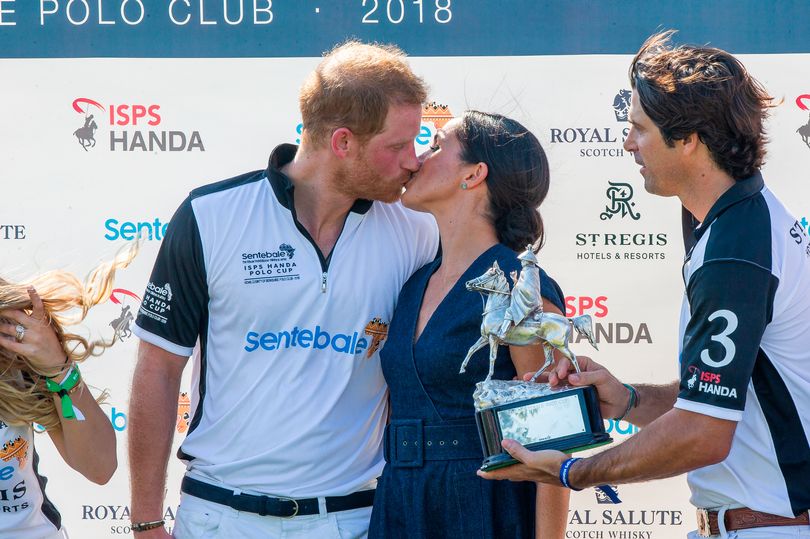 prince harry's reaction goes viral as meghan markle kisses teammate after polo win