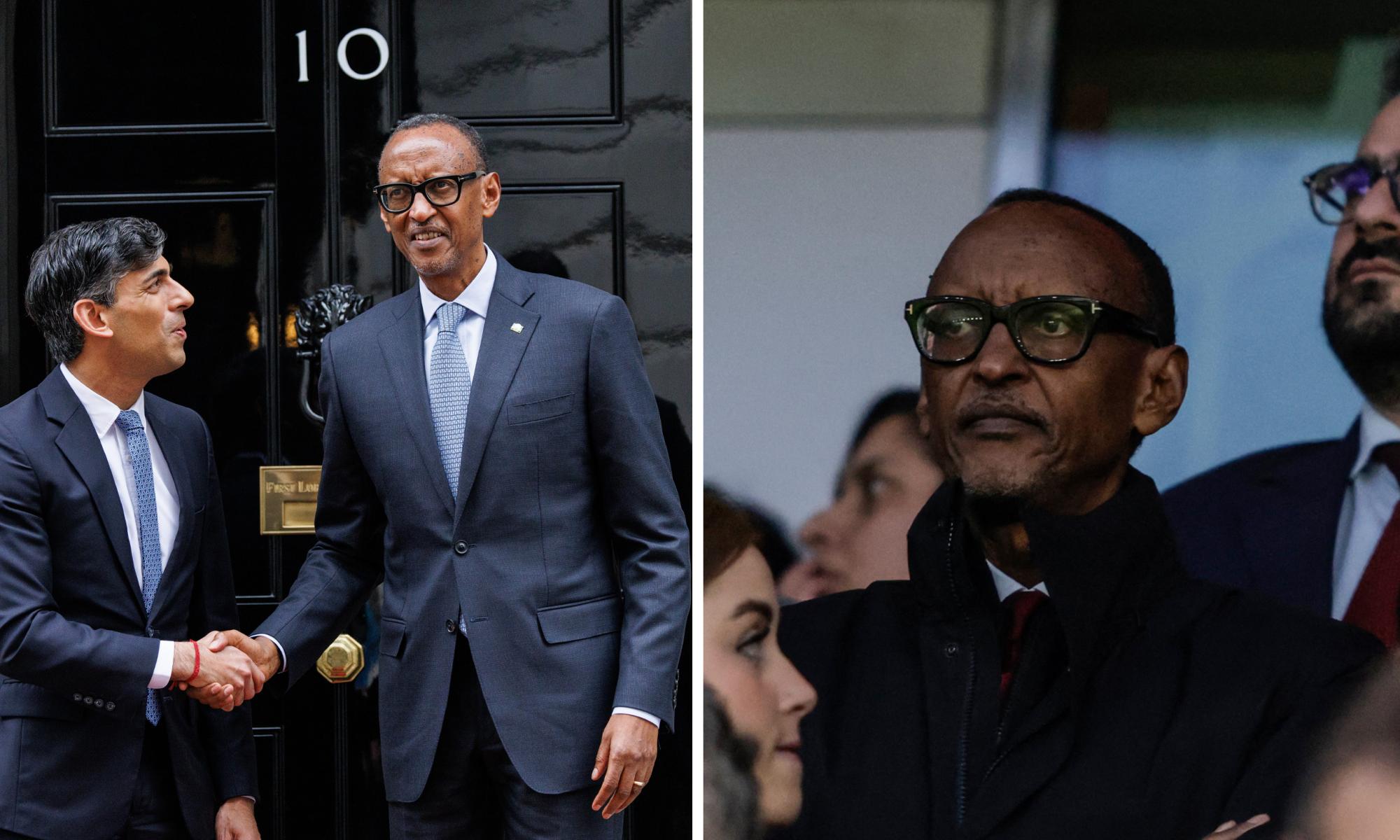 rwandan leader went to arsenal game while country marked 30 years since genocide