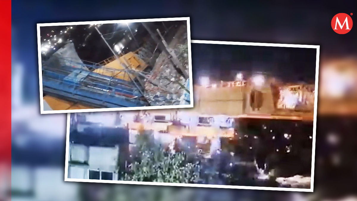 colapsa grúa lanzadora de dovelas en obras del tren interurbano, cerca de observatorio en álvaro obregón