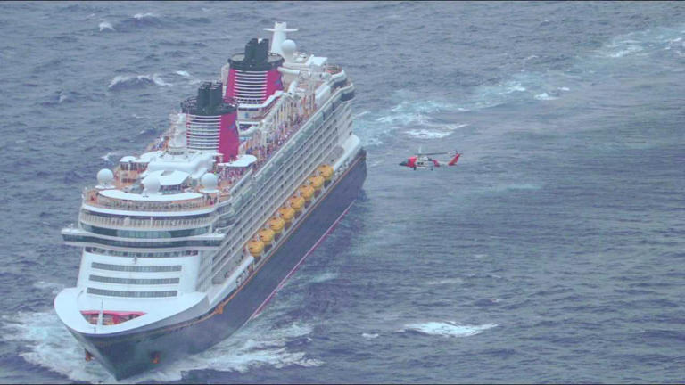 VIDEO: Helicopter used to evacuate pregnant passenger from Disney cruise ship