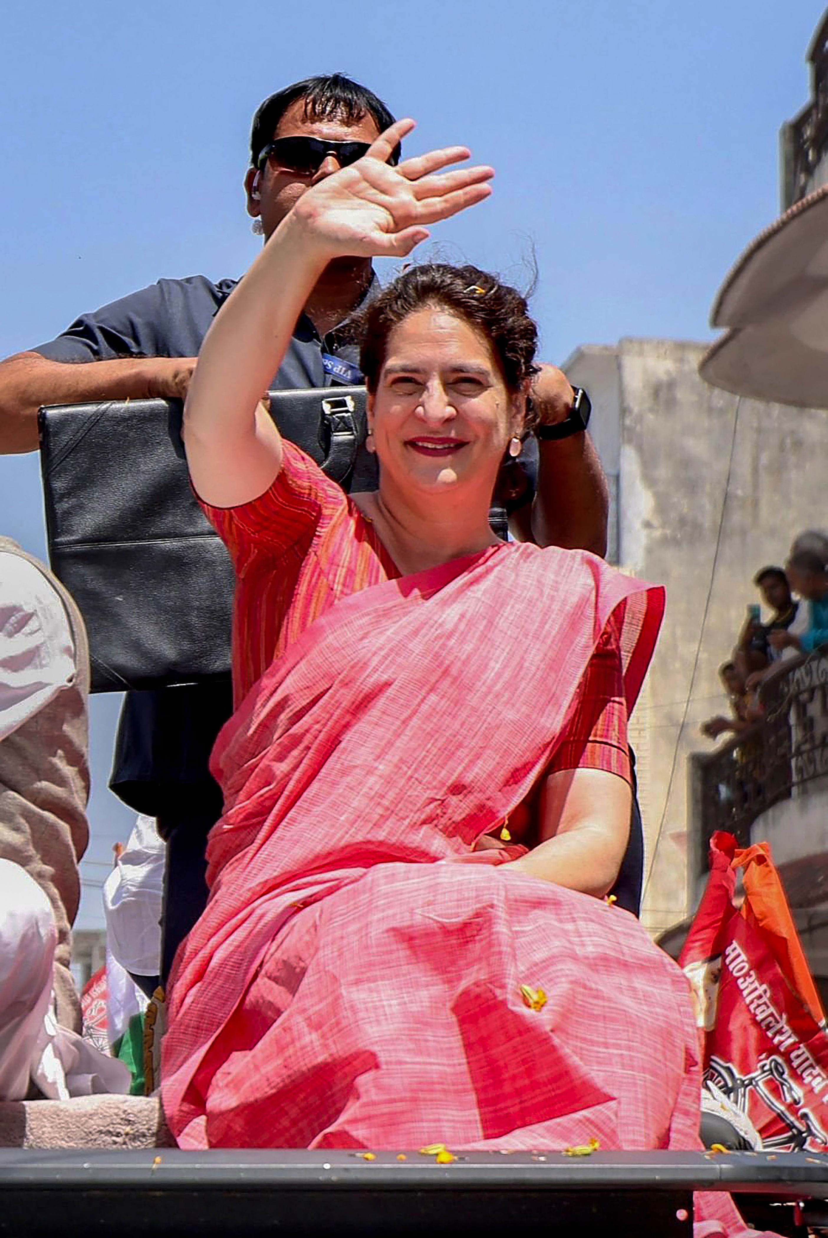 priyanka gandhi holds roadshow in saharanpur, says those in power worship 'satta' not 'shakti'