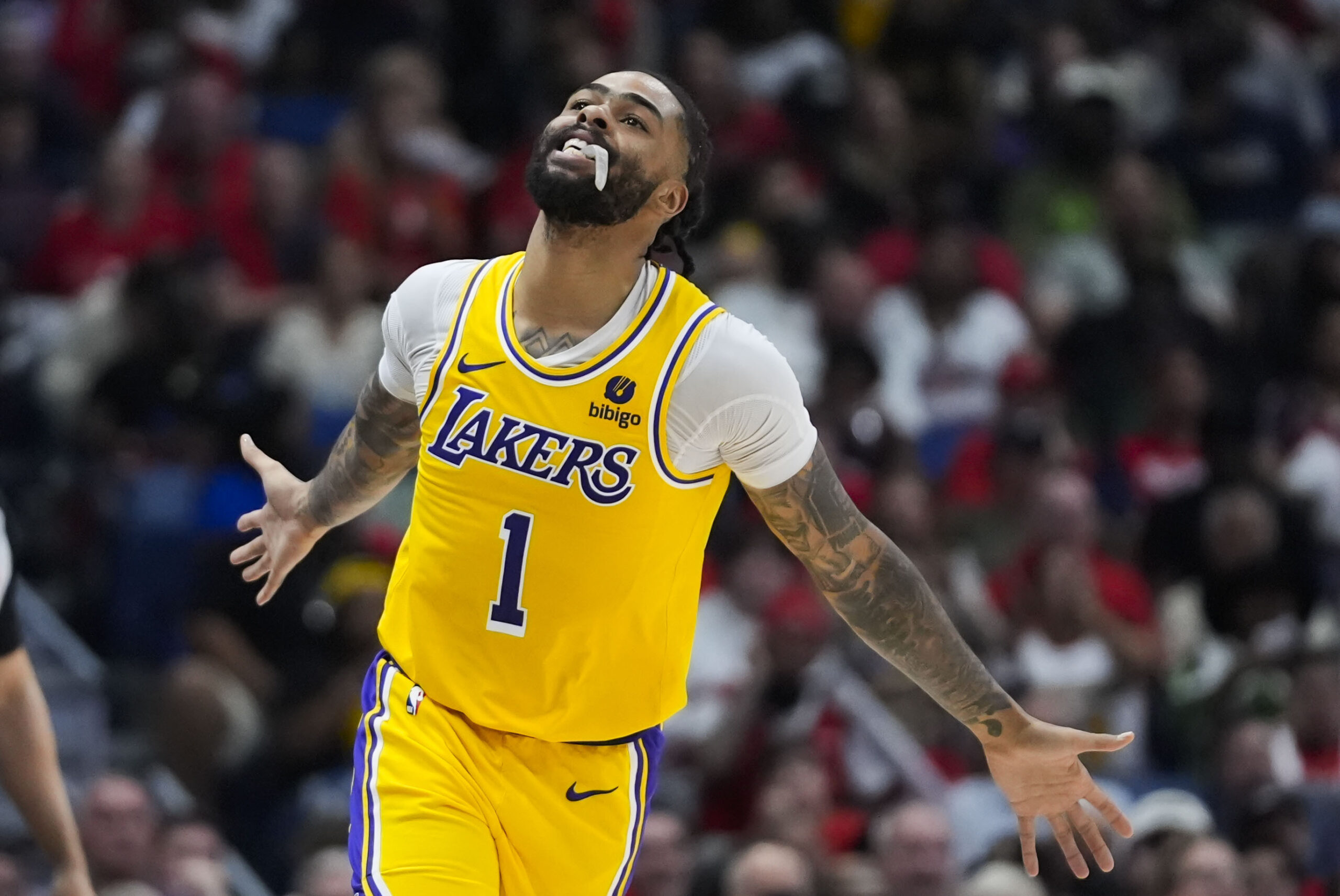 d’angelo russell vital for lakers vs nuggets, says derek fisher