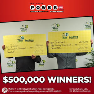 Two best friends are $1 million richer after winning the Powerball prize in New Jersey<br><br>