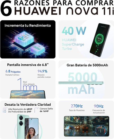 amazon, huawei nova 11i: el smartphone con diseño premium pero con precio accesible de solo 3,299 pesos en amazon méxico