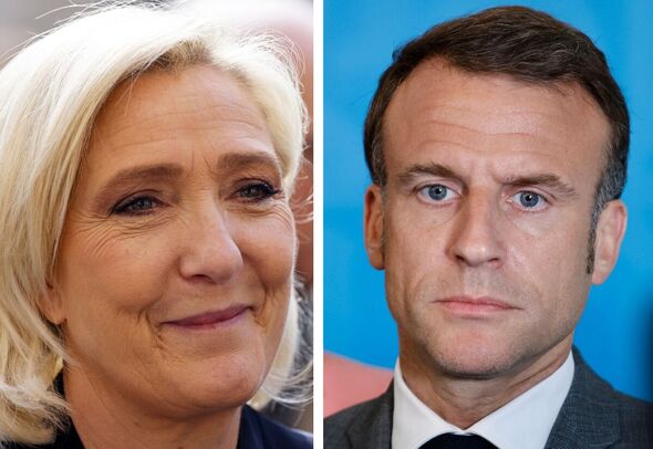 disaster for emmanuel macron as rival marine le pen storms ahead in shock election poll