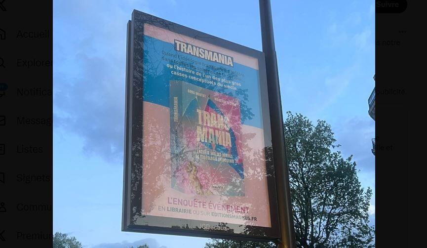 «transmania» : la mairie de paris dénonce «un discours de haine», le livre retiré des panneaux publicitaires