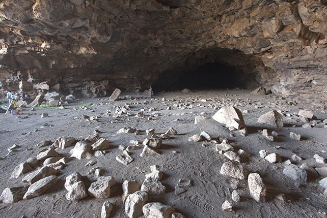 we have the first evidence of ancient human life in this vast lava tube cave