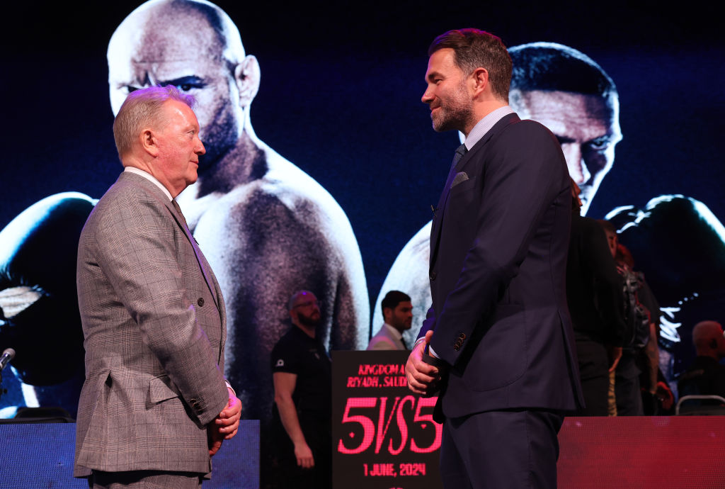 frank warren reveals outrageous forfeit with eddie hearn for matchroom vs queensberry