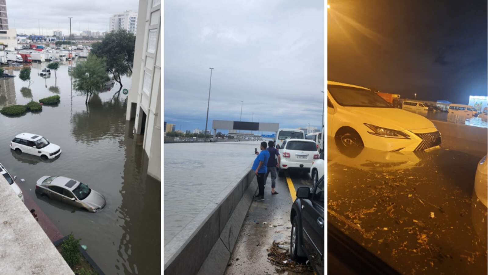 on the road for 12 hours: uae residents struggle to get home during heavy rains