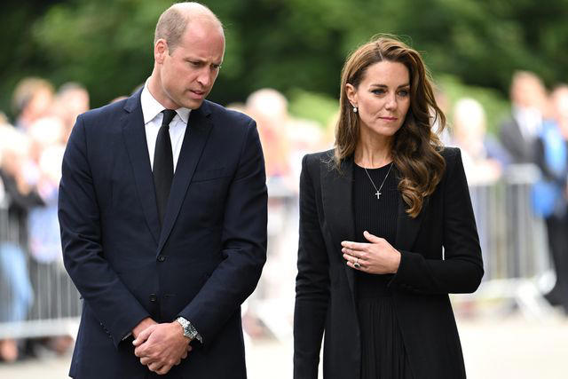 Karwai Tang/WireImage Prince William and Kate Middleton tour floral tributes left at Sandringham on Sept. 15, 2022, following the death of Queen Elizabeth.