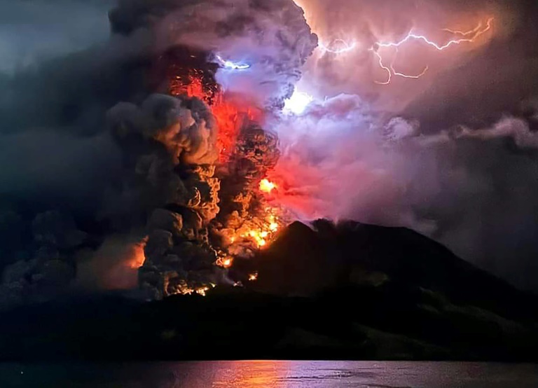 volcano erupts in indonesia, alert level raised to highest
