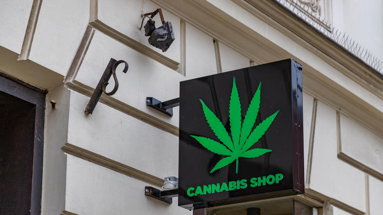 Cannabis shop sign.