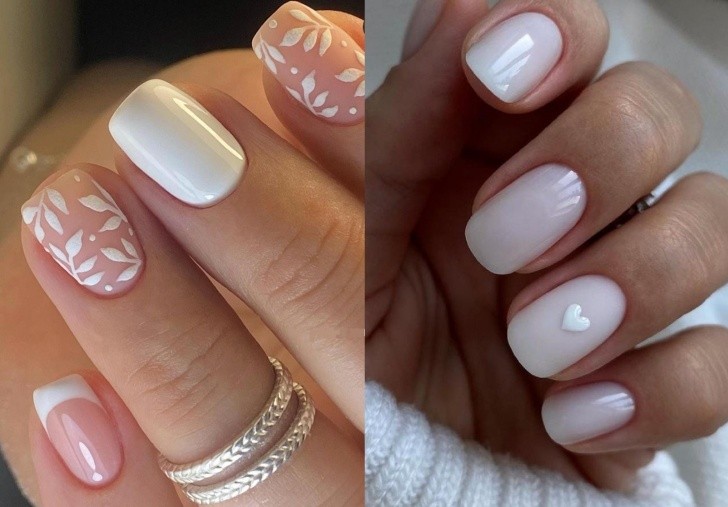 ideas de uñas blancas en tendencia, ideales para mujeres elegantes y naturales