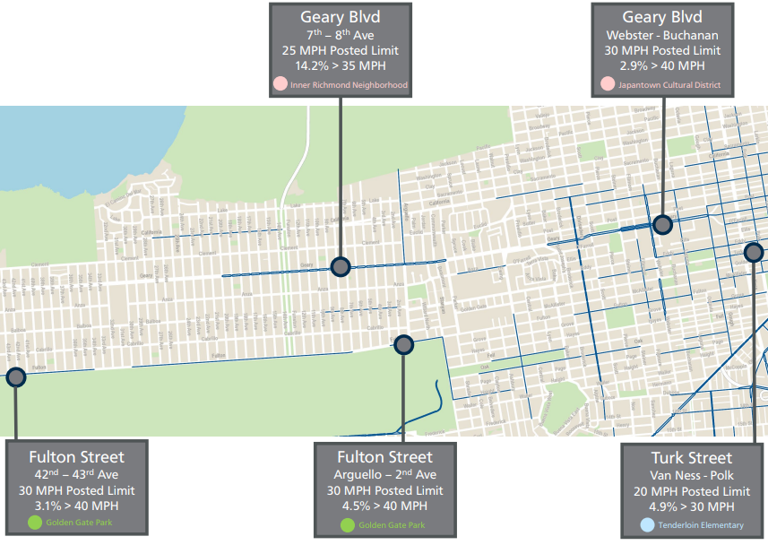 Map shows where San Francisco’s 33 speed cameras will be