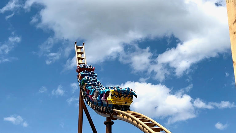 Kings Island launched its first test run of the park’s newest coaster, Snoopy’s Soap Box Racers on Wednesday, April 17, 2024.