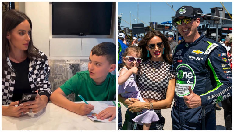 WATCH: Kyle Busch's wife Samantha's funny homework hustle with son Brexton goes wrong