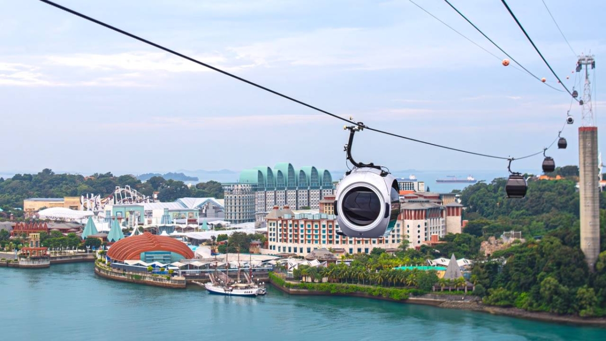 (thursday, april 18; 7th story) singapore cable car launches world's first skyorb cabins