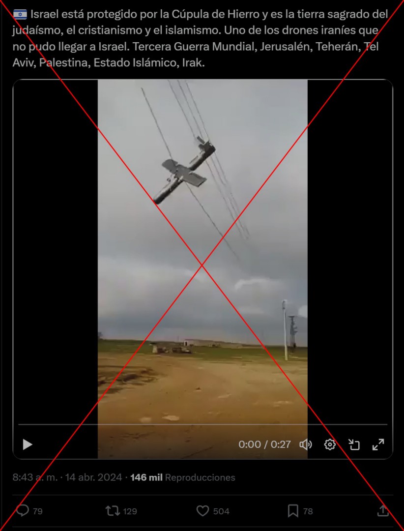 video de un dron enganchado a cables fue grabado semanas antes del ataque de irán a israel