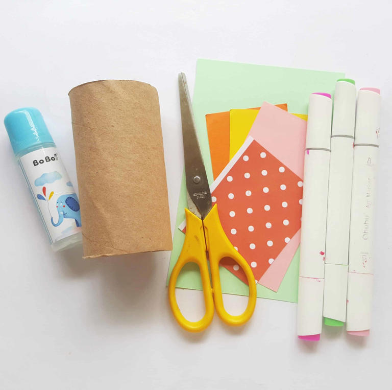 Toilet paper roll butterfly craft