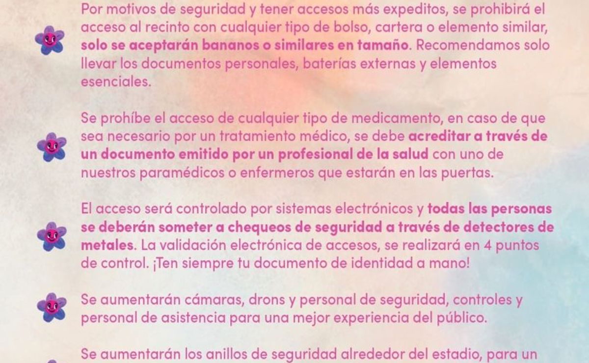 karol g en chile: horario apertura de puertas, extensión del metro, accesos y recomendaciones